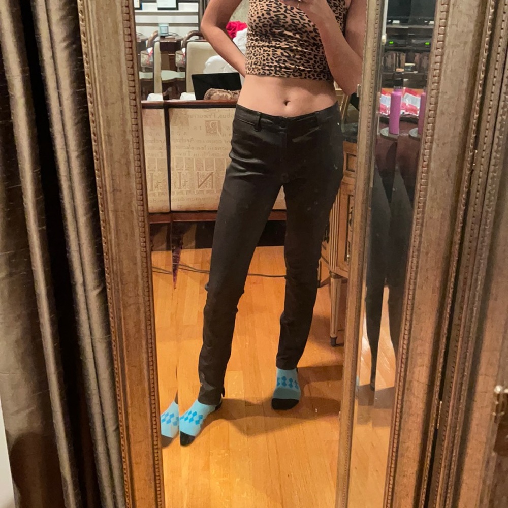 Leather jeans